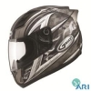 GMAX GM69S Full Face Cycle Helmet Crusader II Graphics - Flat Titanium (TC18)
